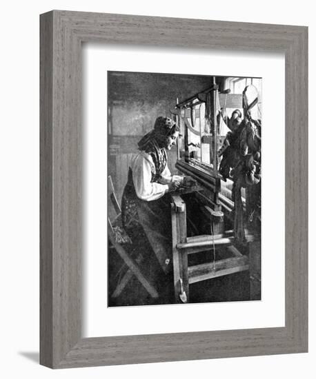 Woman Using a Loom, Sweden, 1936-null-Framed Giclee Print