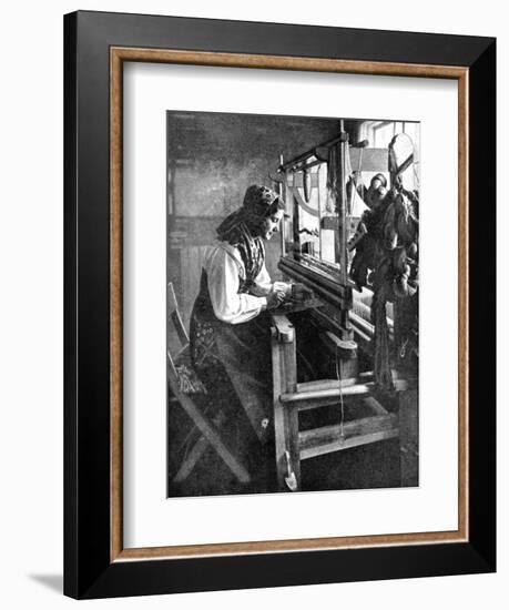Woman Using a Loom, Sweden, 1936-null-Framed Giclee Print