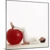 Woman Using An Exercise Ball-Cristina-Mounted Premium Photographic Print