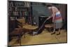 Woman Vacuuming Living Room-William P. Gottlieb-Mounted Photographic Print