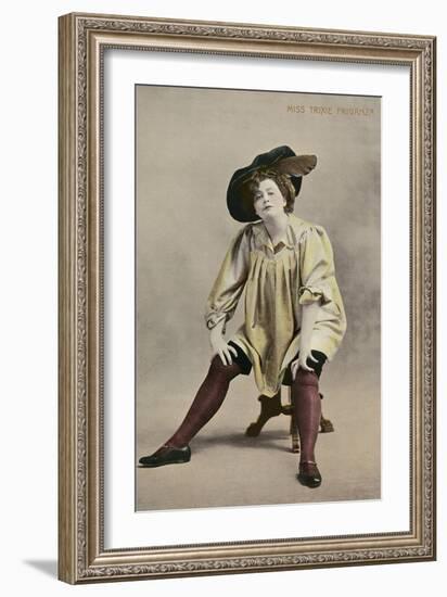 Woman Vaudevillian-null-Framed Art Print