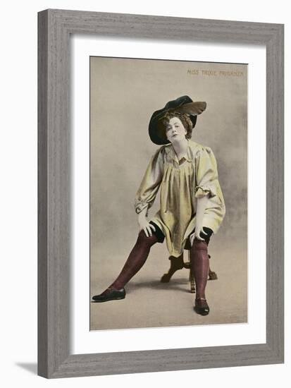 Woman Vaudevillian-null-Framed Art Print