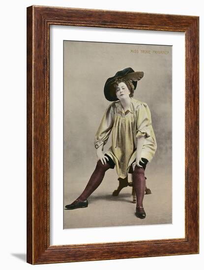 Woman Vaudevillian-null-Framed Art Print