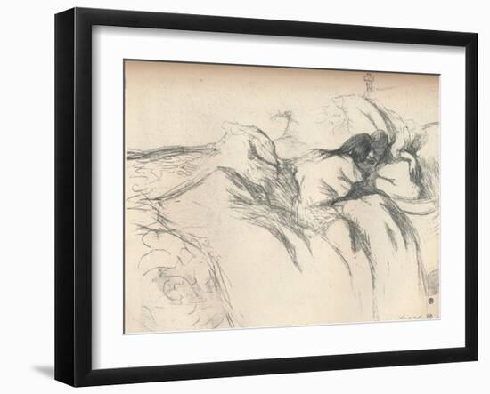 'Woman Waking Up in Bed ', 1896-Henri de Toulouse-Lautrec-Framed Giclee Print