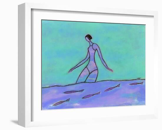 Woman Walking in the Water-Marie Bertrand-Framed Giclee Print