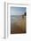 Woman Walking Leaving Footprints on Deserted Beach, Niraamaya, Kovalam, Kerala, India, Asia-James Strachan-Framed Photographic Print