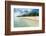 Woman Walking on a Palm Fringed White Sand Beach in Ha'Apai Islands, Tonga, South Pacific-Michael Runkel-Framed Photographic Print