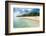 Woman Walking on a Palm Fringed White Sand Beach in Ha'Apai Islands, Tonga, South Pacific-Michael Runkel-Framed Photographic Print