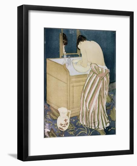 Woman Washing Hands-Mary Cassatt-Framed Premium Giclee Print