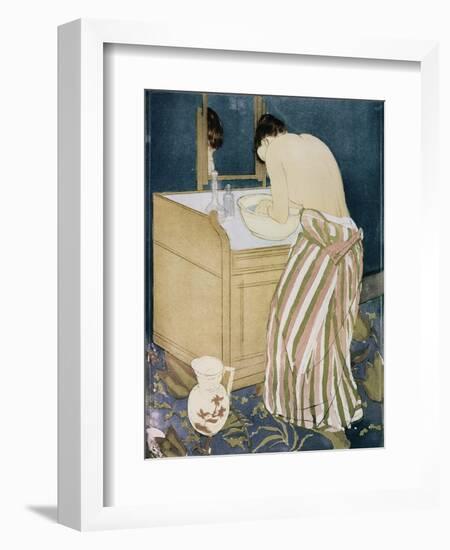 Woman Washing Hands-Mary Cassatt-Framed Premium Giclee Print