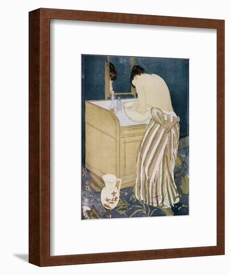 Woman Washing Hands-Mary Cassatt-Framed Premium Giclee Print