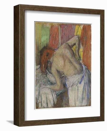 Woman Washing Her Back, C.1895-Edgar Degas-Framed Giclee Print