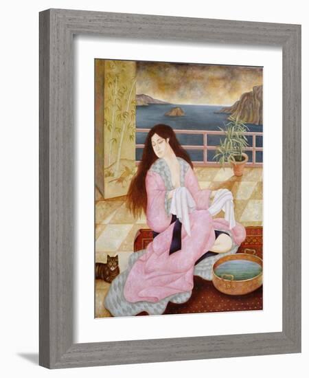 Woman Washing Her Face-Patricia O'Brien-Framed Giclee Print