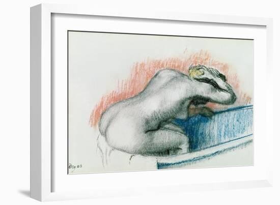 Woman Washing in the Bath, C.1892-Edgar Degas-Framed Giclee Print