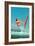 Woman Water Skier, Retro-null-Framed Art Print