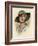 Woman Wearing a Brimmed Hat-null-Framed Art Print