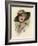 Woman Wearing a Brimmed Hat-null-Framed Art Print