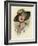 Woman Wearing a Brimmed Hat-null-Framed Art Print