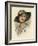 Woman Wearing a Brimmed Hat-null-Framed Art Print