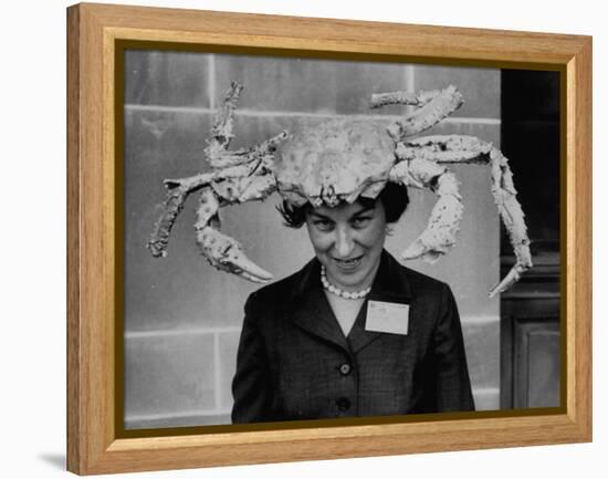 Woman Wearing a Crab Hat at the League of Women Voter's Convention-Robert W^ Kelley-Framed Premier Image Canvas
