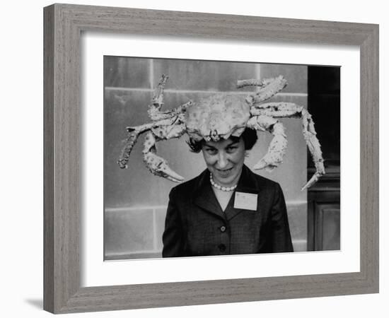 Woman Wearing a Crab Hat at the League of Women Voter's Convention-Robert W^ Kelley-Framed Photographic Print