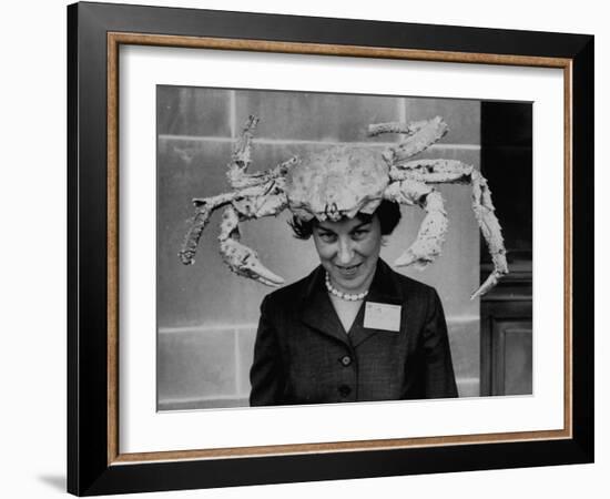 Woman Wearing a Crab Hat at the League of Women Voter's Convention-Robert W^ Kelley-Framed Photographic Print