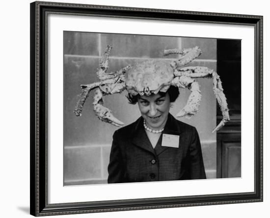 Woman Wearing a Crab Hat at the League of Women Voter's Convention-Robert W^ Kelley-Framed Photographic Print