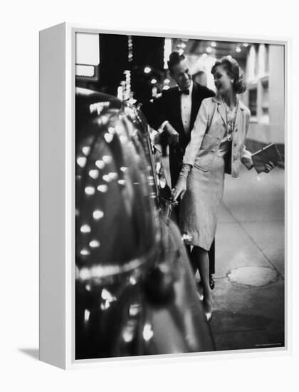 Woman Wearing Daridow Copy of Chanel Evening Suit-Gordon Parks-Framed Premier Image Canvas