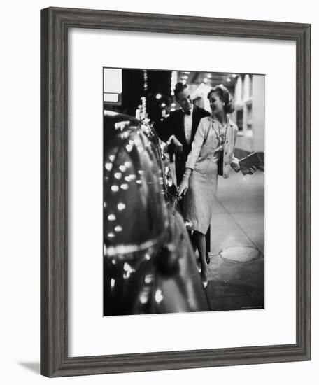 Woman Wearing Daridow Copy of Chanel Evening Suit-Gordon Parks-Framed Premium Photographic Print