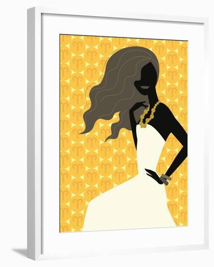 Woman Wearing Dress-null-Framed Giclee Print