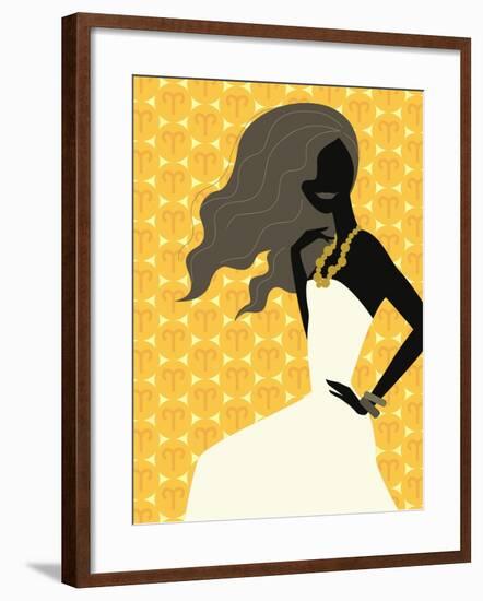 Woman Wearing Dress-null-Framed Giclee Print