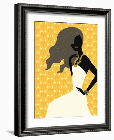 Woman Wearing Dress-null-Framed Giclee Print