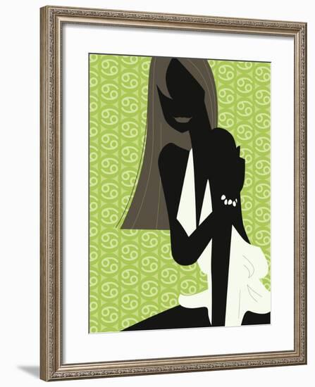 Woman Wearing Dress-null-Framed Giclee Print