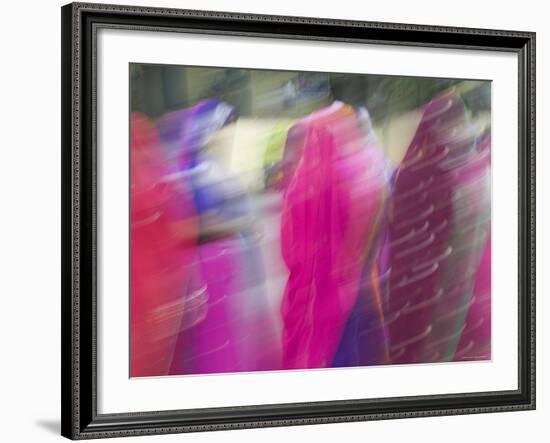 Woman Wearing Saris, Udaipur, Rajasthan, India-Walter Bibikow-Framed Photographic Print