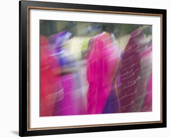 Woman Wearing Saris, Udaipur, Rajasthan, India-Walter Bibikow-Framed Photographic Print