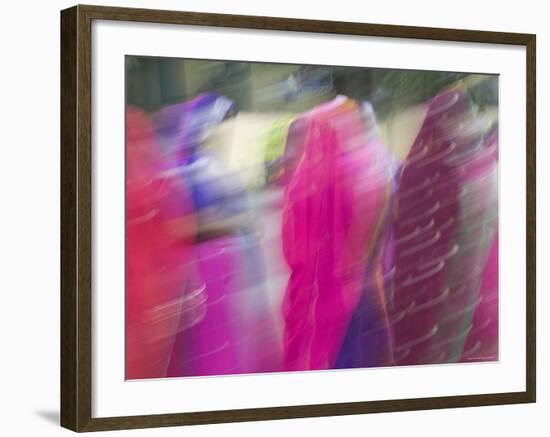 Woman Wearing Saris, Udaipur, Rajasthan, India-Walter Bibikow-Framed Photographic Print