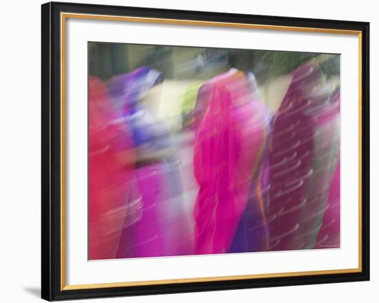 Woman Wearing Saris, Udaipur, Rajasthan, India-Walter Bibikow-Framed Photographic Print