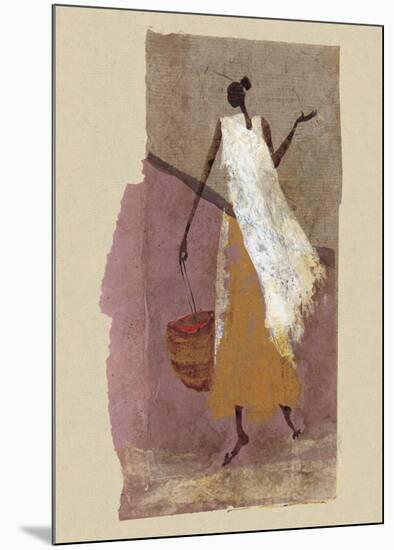 Woman with a Basket-Charlotte Derain-Mounted Art Print