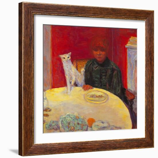 Woman with a Cat-Pierre Bonnard-Framed Giclee Print