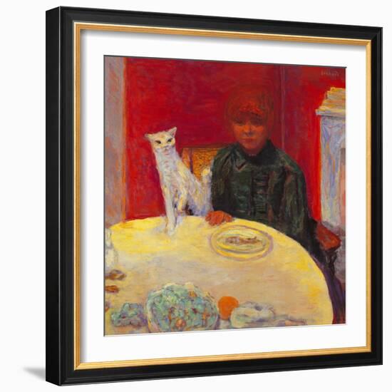 Woman with a Cat-Pierre Bonnard-Framed Premium Giclee Print