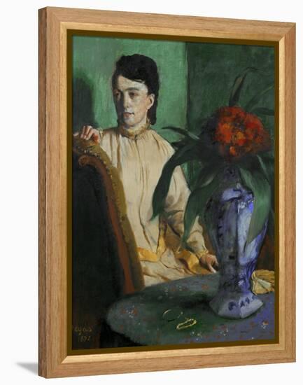 Woman with a Chinese Vase, 1872-Edgar Degas-Framed Premier Image Canvas