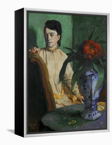 Woman with a Chinese Vase, 1872-Edgar Degas-Framed Premier Image Canvas