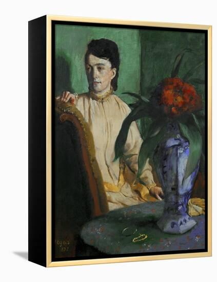 Woman with a Chinese Vase, 1872-Edgar Degas-Framed Premier Image Canvas