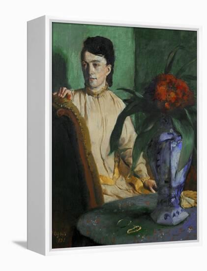 Woman with a Chinese Vase, 1872-Edgar Degas-Framed Premier Image Canvas