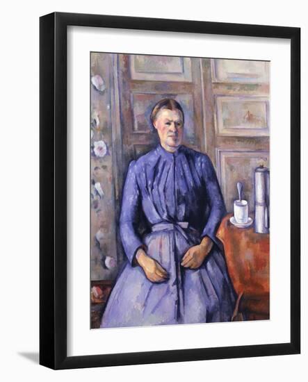 Woman with a Coffee Pot, circa 1890-95-Paul Cézanne-Framed Giclee Print