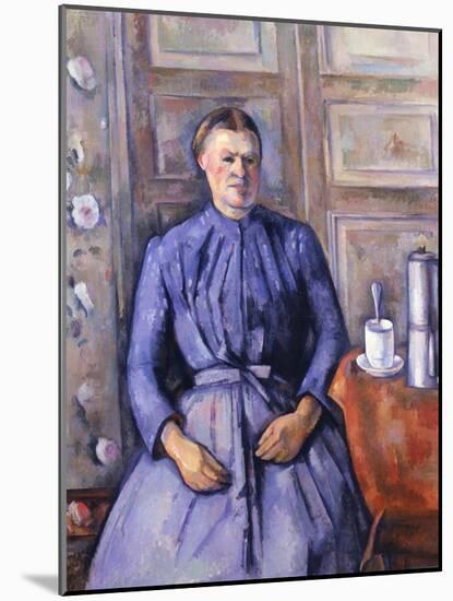 Woman with a Coffee Pot, circa 1890-95-Paul Cézanne-Mounted Giclee Print