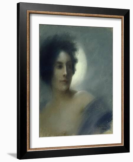 Woman with a Crescent Moon Or, the Eclipse, 1888-Albert Besnard-Framed Giclee Print