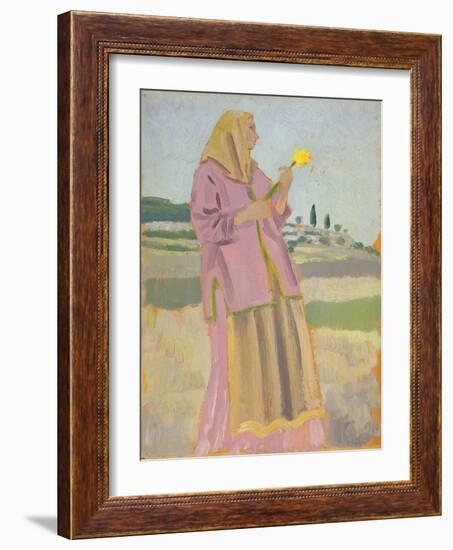 Woman with a Daffodil, 1910-Augustus Edwin John-Framed Giclee Print