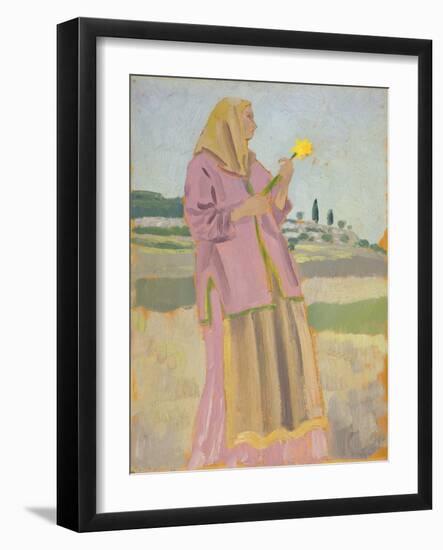 Woman with a Daffodil, 1910-Augustus Edwin John-Framed Giclee Print