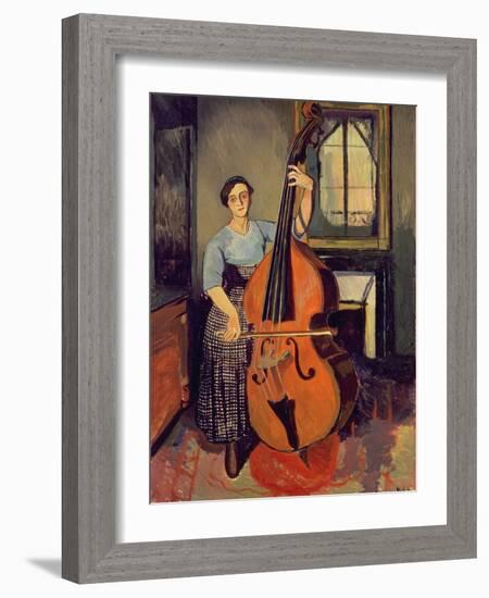 Woman with a Double Bass, 1908-Suzanne Valadon-Framed Giclee Print